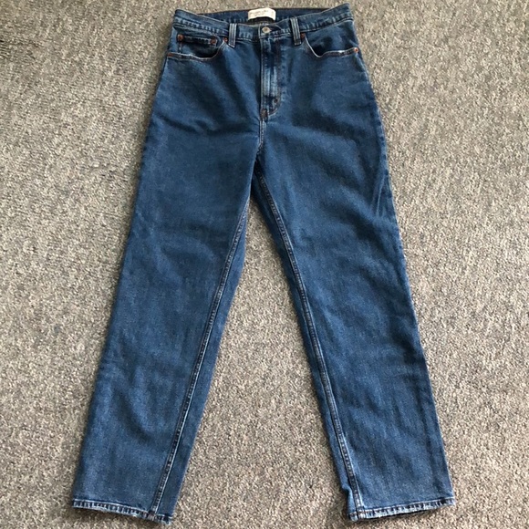 Abercrombie & Fitch A&R The Ankle Straight Ultra High Rise Jeans 30 10L 10 Long - Picture 2 of 5